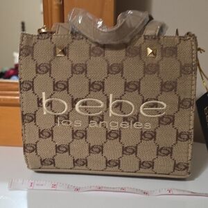 Bebe Beige and Brown Mini Bag
